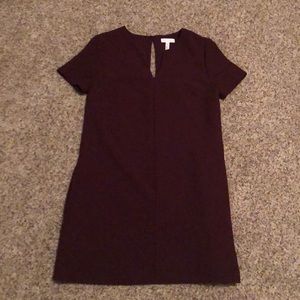 Maroon shift dress